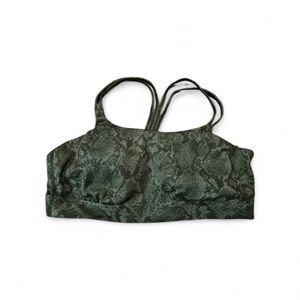 All in Motion black snakeskin print light support Strappy bra size Medium
